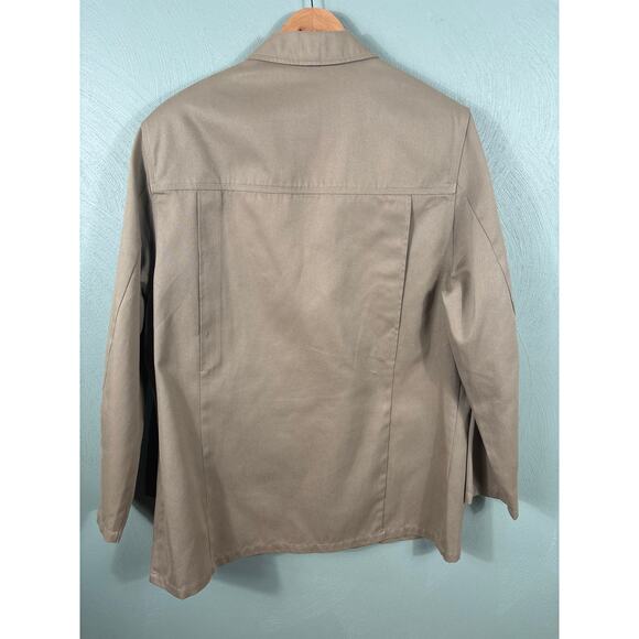 TravelSmith Coat Blazer Jacket Men's Size 42 Khaki Flap Pockets Aviation Utility - Picture 2 of 10